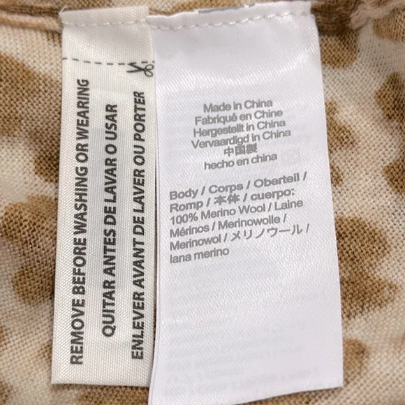 J.Crew Classic merino wool sweater in Leopard Print NWOT - Picture 6 of 6